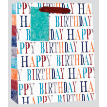 Medium Gift Bag Happy Birthday Male