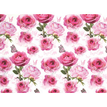Flat Gift Wrap Female Roses GW2622