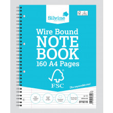 FSC A4 Twinwire Notebook F/Margin 160pg