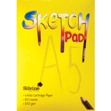 A3207 A5 Silv Sketch Pad 20lv