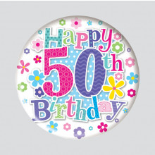 Age 50 Female 150mm Large Badge