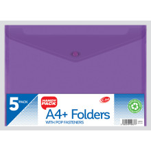 A4+ Folders Pack 5 Assorted