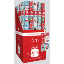 5M Roll Wrap Santa & Friends