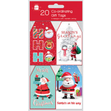 20 S/Adh Tags Santa & Friends