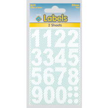 White Vinyl Numbers 24mm