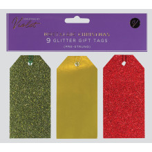 9 Glitter Tags Nostalgic Christmas