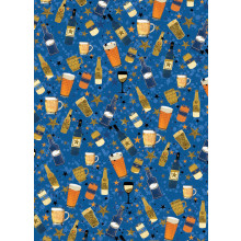 Flat Gift Wrap Beer & Wine GW2556