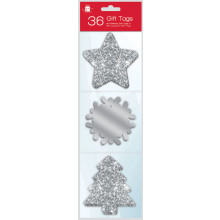 36 Glitter & Foil Tags