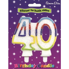 Simon Elvin Age 40 Milestone Candle