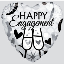 Engagement Heart Foil Balloon