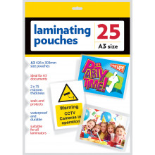 A3 Laminating Pouches Pack 25