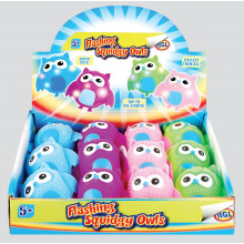 Flashing Squidgy Owls 4 Assorted