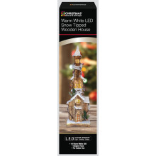 75cm Snow Tipped Wooden House