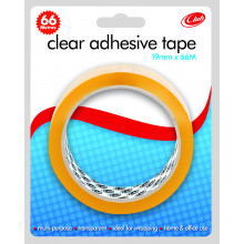 Clear Tape 19mmx66m Carded