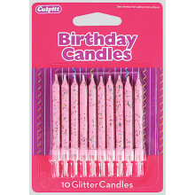 Culpitt Pink Glitter Candles