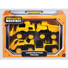 Set of 4 Construction Trucks