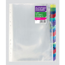 A4 Punched Poly Pockets w/ Dividers 10s