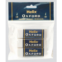 Helix Oxford Erasers Pack 3