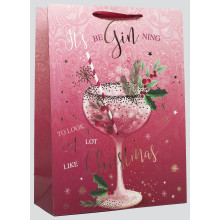 Gift Bag Winter Berries Extra Large