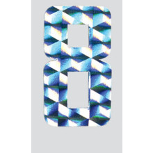 Roman Labels Holographic Numerals No.8