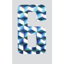 Roman Labels Holographic Numerals No.6