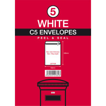 White Envelopes C5 P/Seal Handy Pack