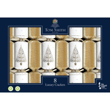 8x32cm Gold & White Crackers