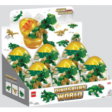 Dinosaurs World Building Brick Egg Asst