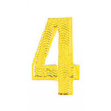 Roman Labels Gold Numerals No.4