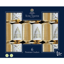 6x35cm Gold & White Crackers