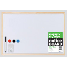 Magnetic Dry Wipe Notice Board 60x40cm