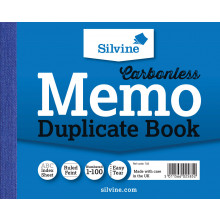 Silvine Carbonless Duplicate Memo Book