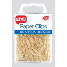 Brassed Paper Clips Handy Pack