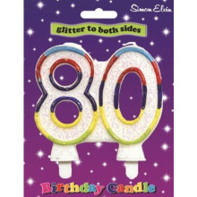 Simon Elvin Age 80 Milestone Candle