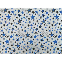 Flat Gift Wrap Male Silver Stars GW2586