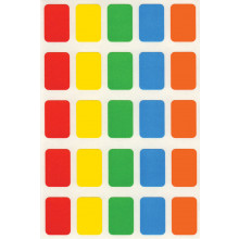 Coloured Self Adhesive Labels 12x18mm