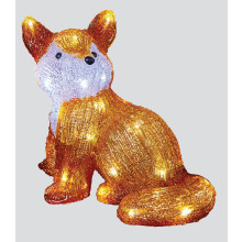 23cm Lit Acrylic Fox
