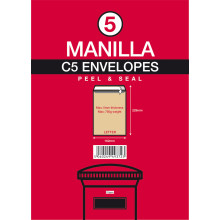 Manilla Envelopes C5 P/Seal Handy Pack