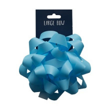 Large Light Blue Bow 15cm Carded