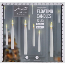 15cm Floating Candles Set Of 10