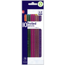 Foiled Pencils Rubber Tipped Pack 10