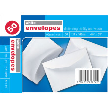 White Envelopes C6 50s (Gummed)