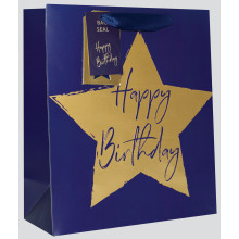 Medium Gift Bag Blue Star