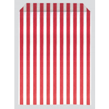 Red Stripe Paper Bags 22x35cm Pack 500