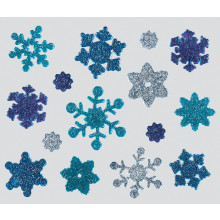 Glitter Snowflake Window Clings