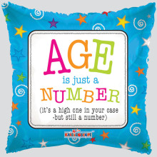 Age Is Just a Number Foil Balloon
