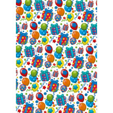Flat Gift Wrap Parcels & Balloons GW2565