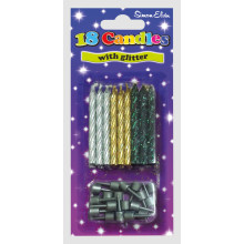 Black/Silver/Gold Spiral Candles