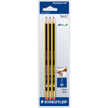 Staedtler Noris HB Rubber Tip Pencils 3s