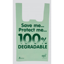 Degradable Shopping Bags 11x17x21" 100s